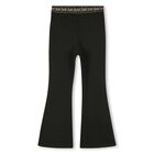 بنطال ليجنز أسود بشعار للبنات, 1, hi-res