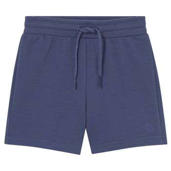 Younger Boys Navy Blue Logo Shorts