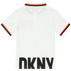 Boys White Logo Polo Shirt, 1, hi-res