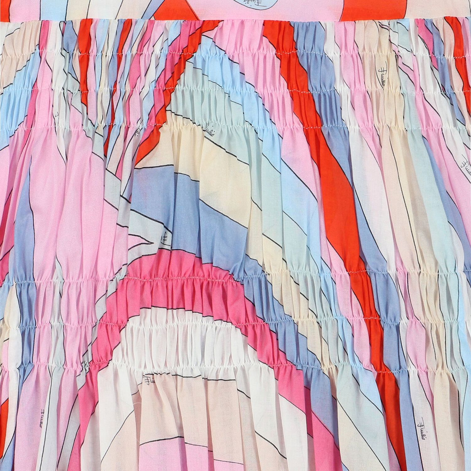 فستان بنات بطيات متعدد الألوان, 1, hi-res