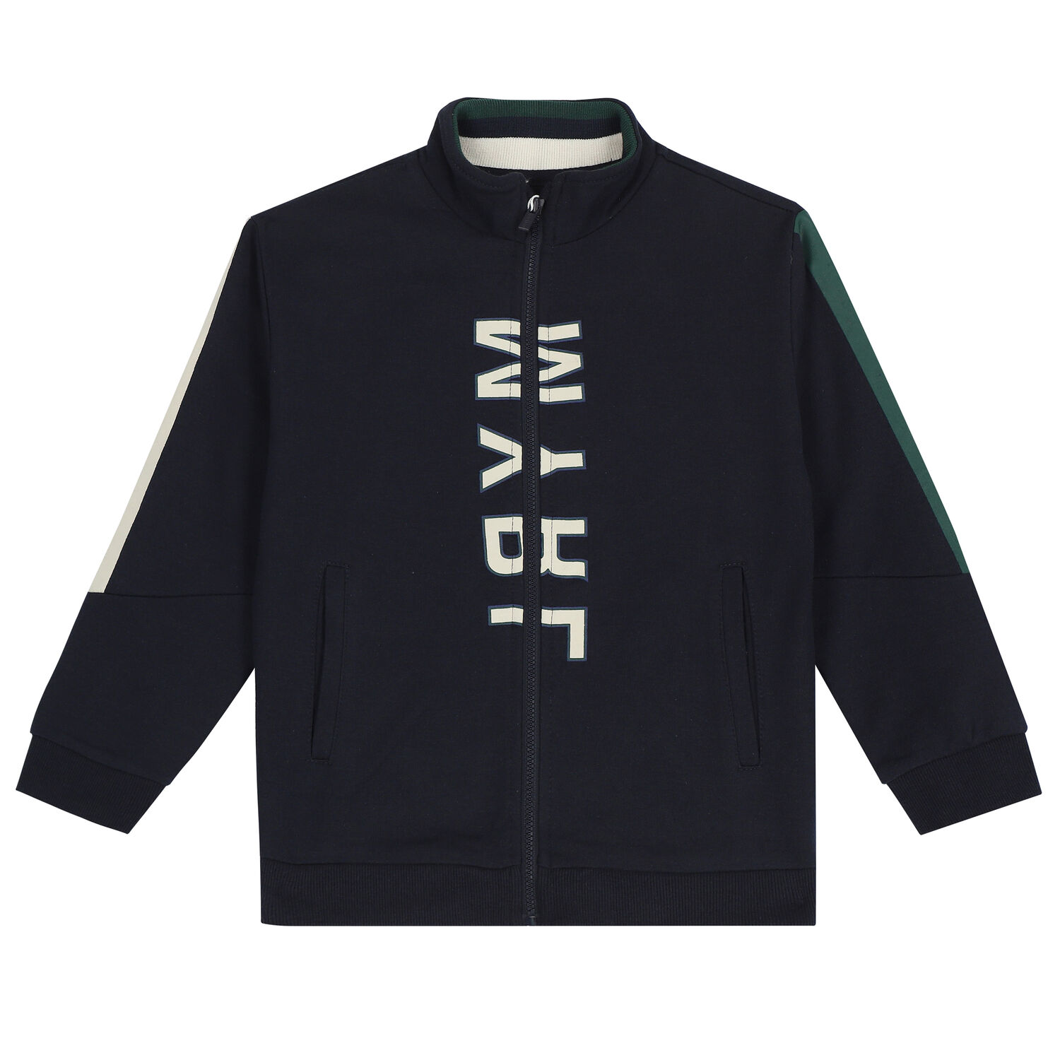 Boys Navy & Green Logo Tracksuit, 1, hi-res image number null