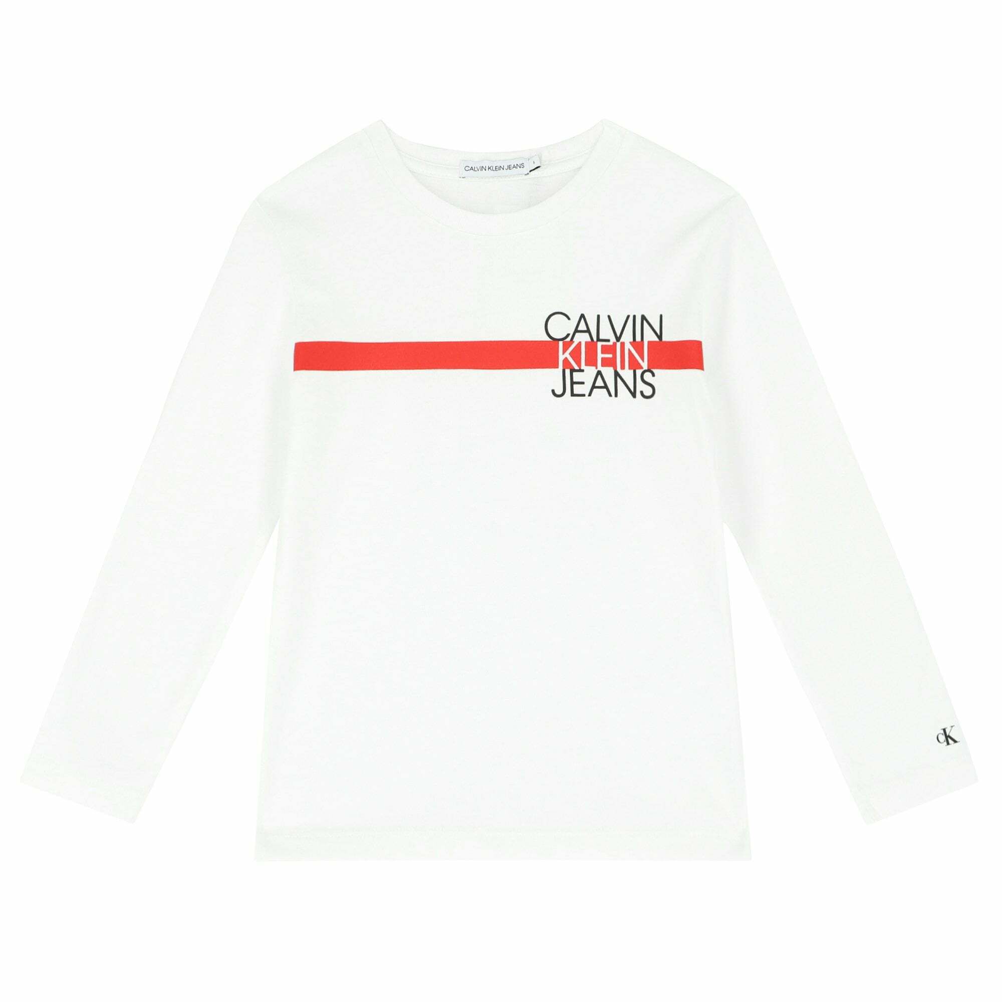 Calvin klein white long sleeve store
