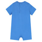 Baby Boys Blue Polo Bear Romper, 1, hi-res