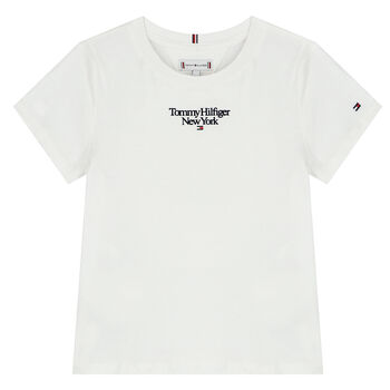 Girls White Logo T-Shirt