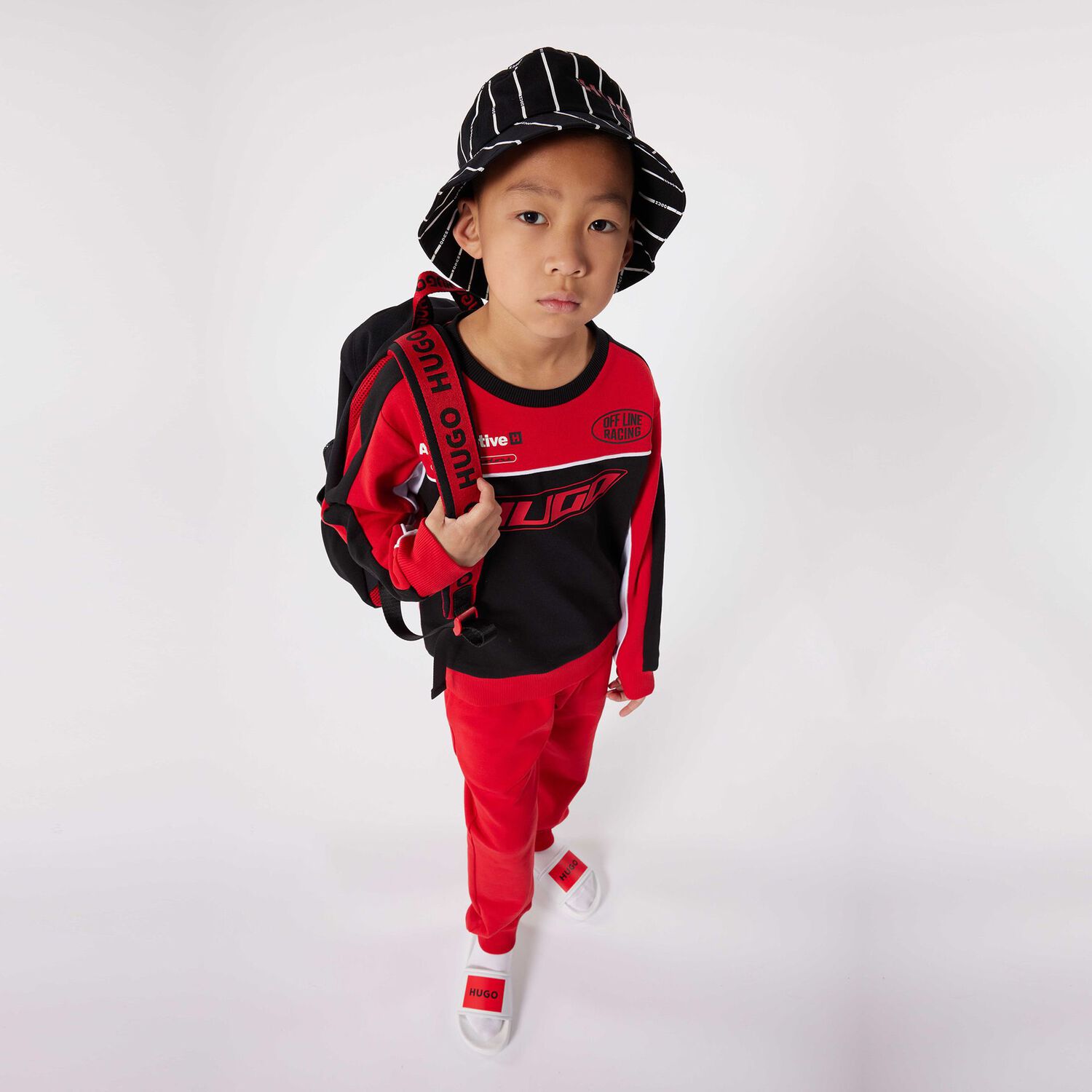 Black & Red Logo Backpack, 1, hi-res image number null