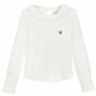 توب اماندا باللون العاجى للبنات, 2, hi-res