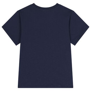 Navy Blue Teddy Bear Logo T-Shirt