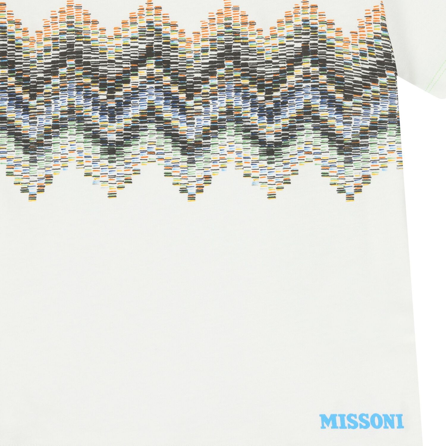 Boys White Logo Zig Zag T-Shirt, 1, hi-res