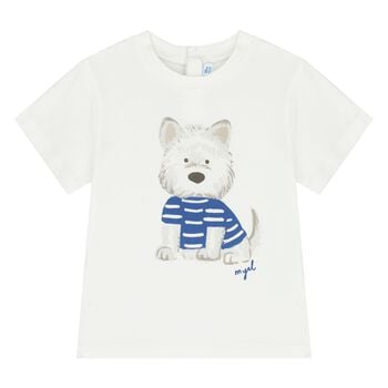 Younger Boys Ivory Puppy T-Shirt 