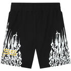 Black & Gold Logo Shorts, 1, hi-res