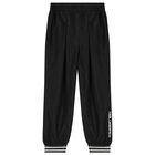 Girls Black Logo Joggers, 1, hi-res