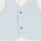 طقم شورت أبيض وأزرق للأولاد الرضع, 2, hi-res