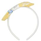 Girls Yellow Logo Bow Headband, 1, hi-res