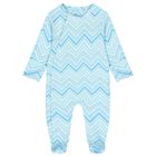 Baby Boys Blue Zig Zag Babygrow Gift Set , 1, hi-res