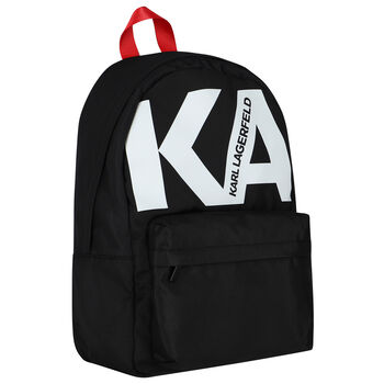 Boys Black Logo Backpack