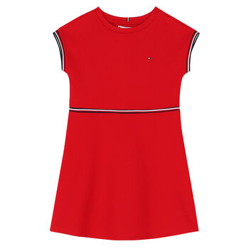 Girls Red Logo Dress