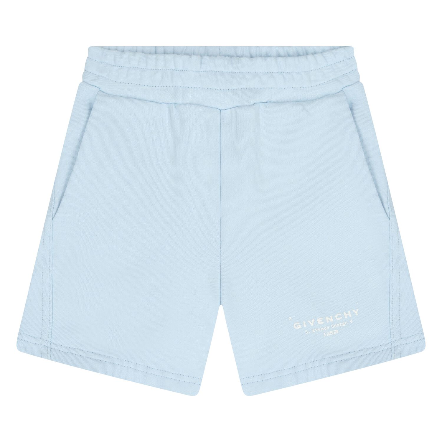 Younger Boys Blue Logo Shorts, 1, hi-res