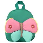 Younger Girls Green & Pink Butterfly Backpack, 1, hi-res