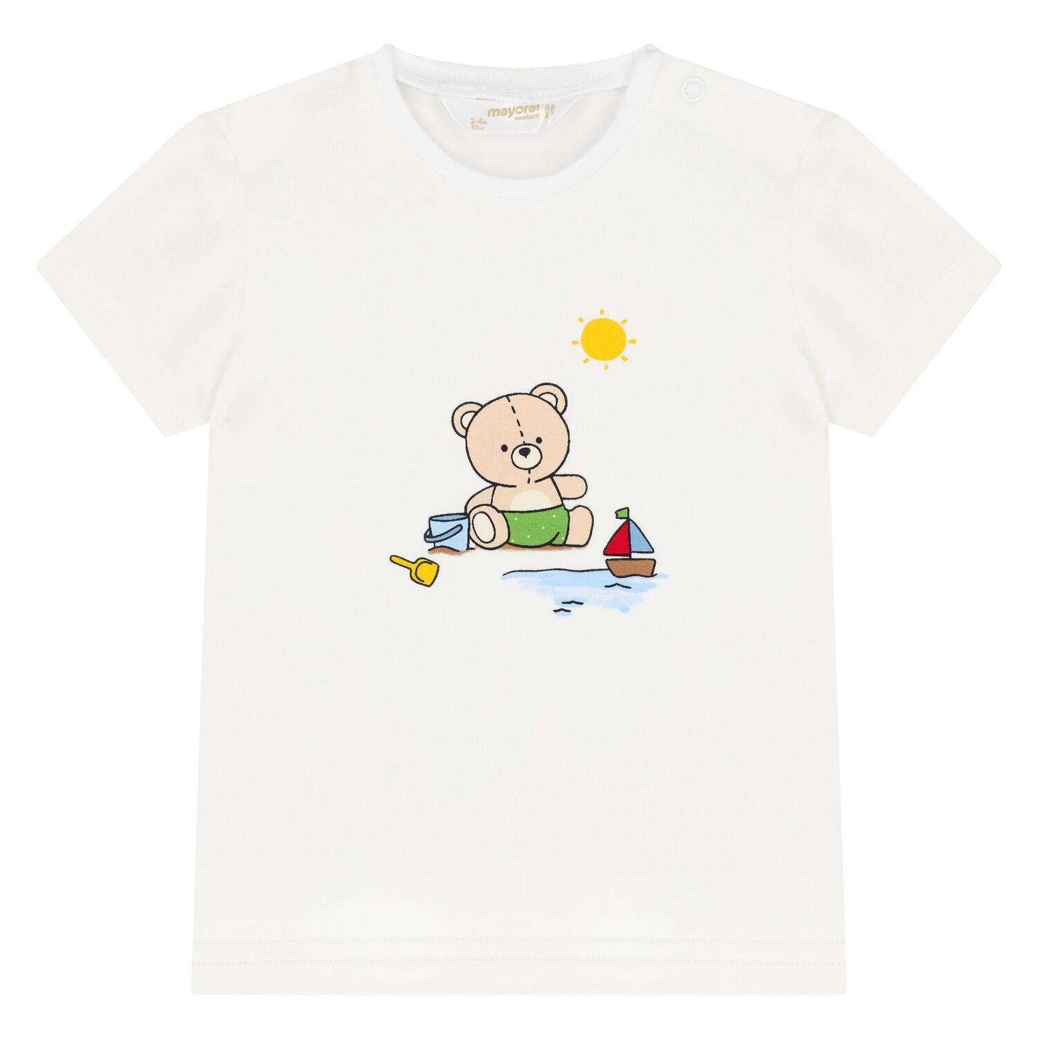 Baby Boys White, Blue & Brown Bear Swim Set, 3, hi-res