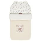 Beige & Ivory Teddy Bear Logo Baby Nest, 1, hi-res