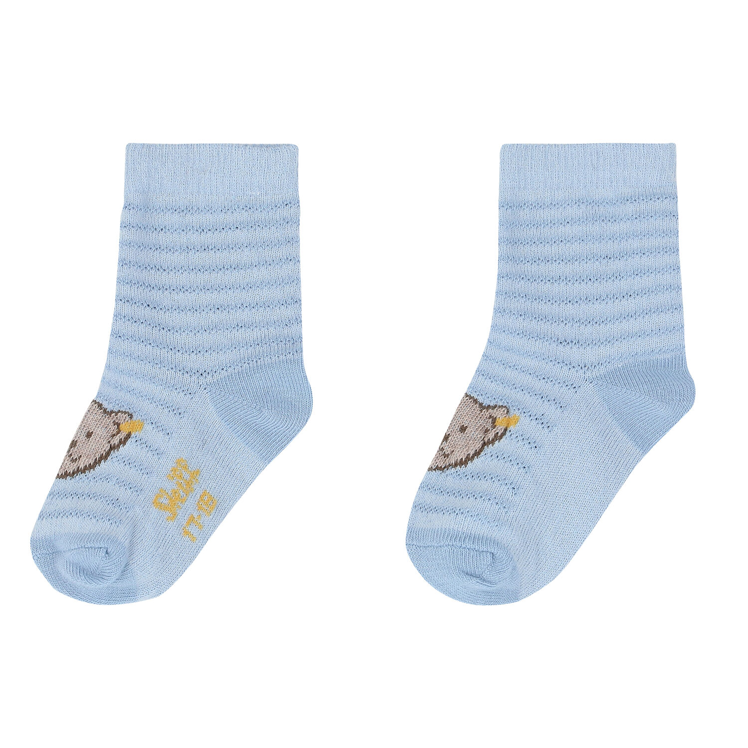 Baby Boys Blue Teddy Socks, 2, hi-res image number null