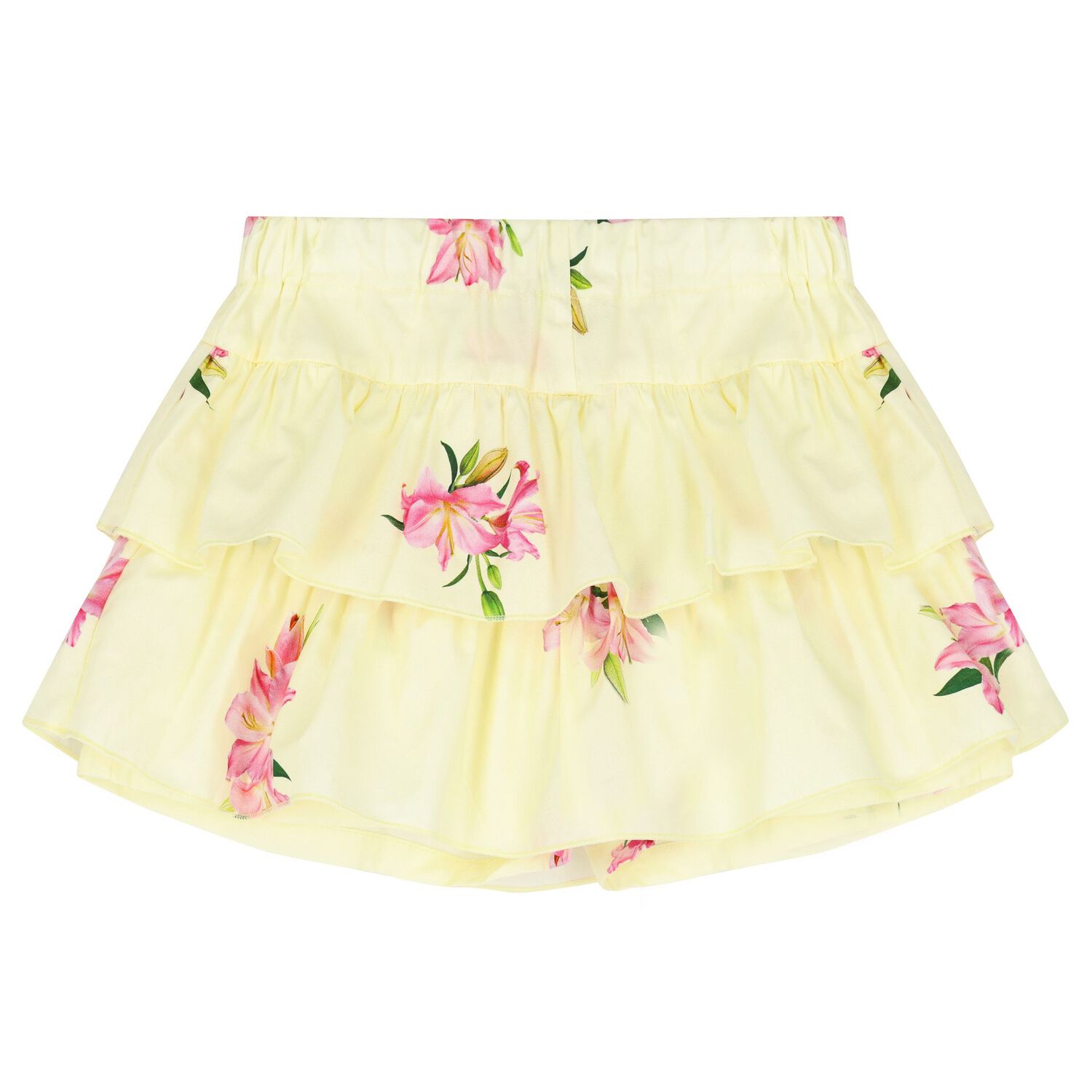 Girls Yellow Floral Skort Set, 1, hi-res image number null