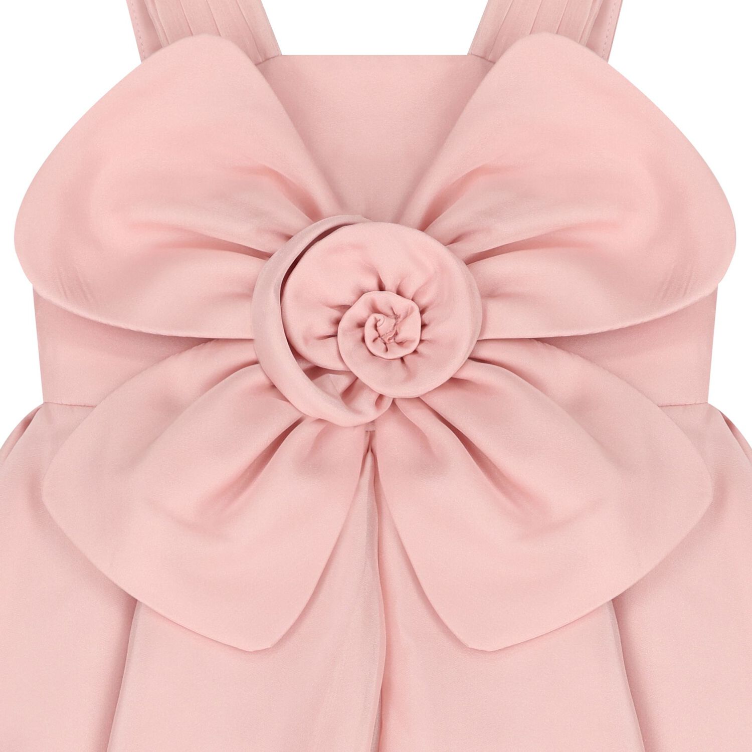Girls Pink Flower Organza Dress, 1, hi-res