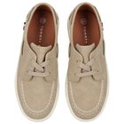 Boys Beige Faux Suede Moccasins, 1, hi-res