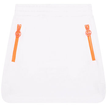 Girls White Logo Skirt