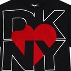 تيشيرت بنات بالشعار باللون الأسود, 1, hi-res