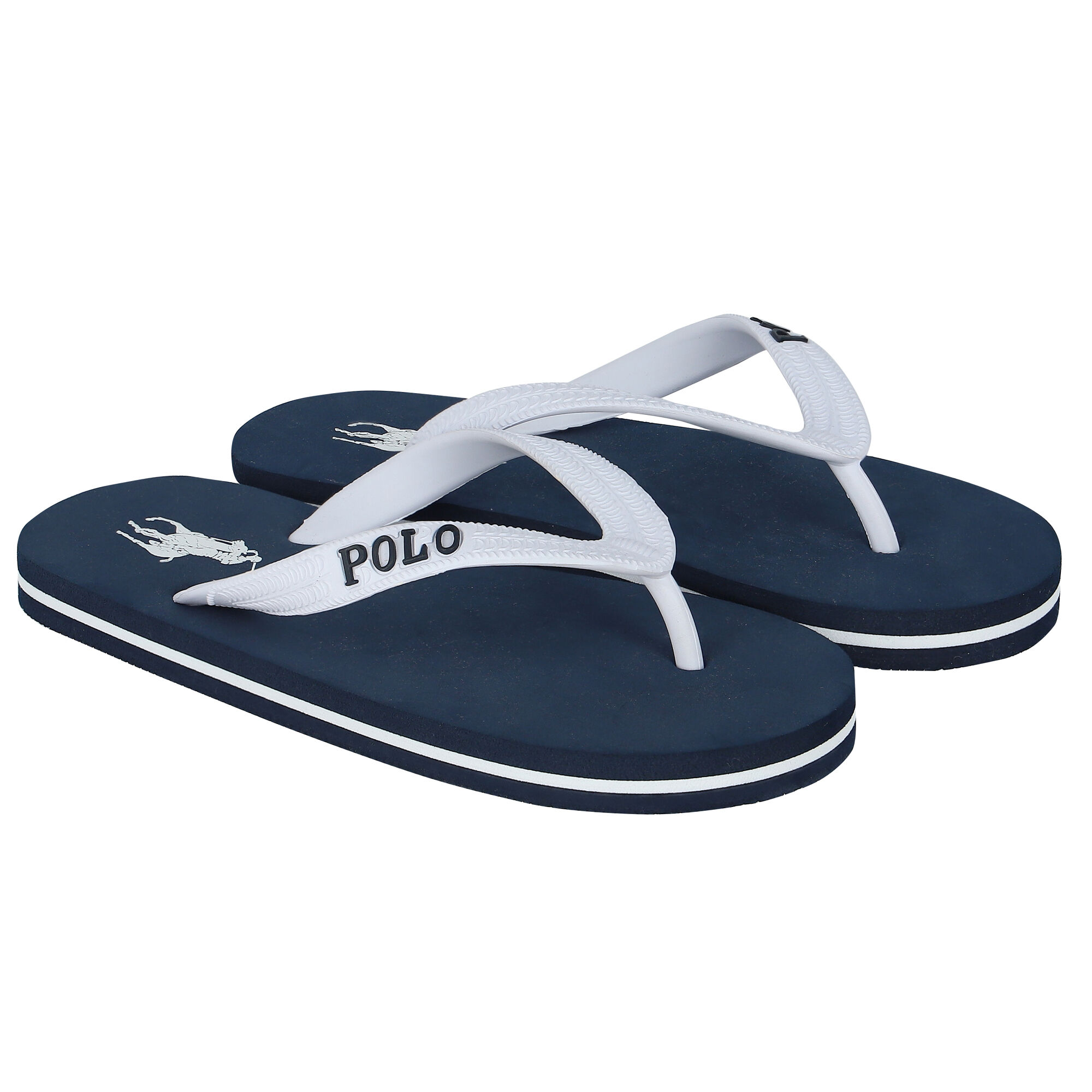 Ralph Lauren Boys Navy Logo Flip Flops Junior Couture UAE