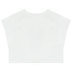 Girls White Logo T-Shirt, 2, hi-res