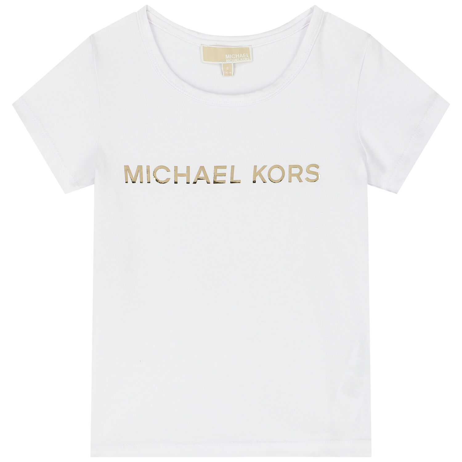 تيشيرت بالشعار باللون الابيض للبنات, 1, hi-res