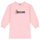 فستان بنات بطبعه تيدى بير باللون الوردى , 1, hi-res