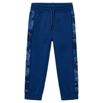 Boys Blue Camouflage Joggers
