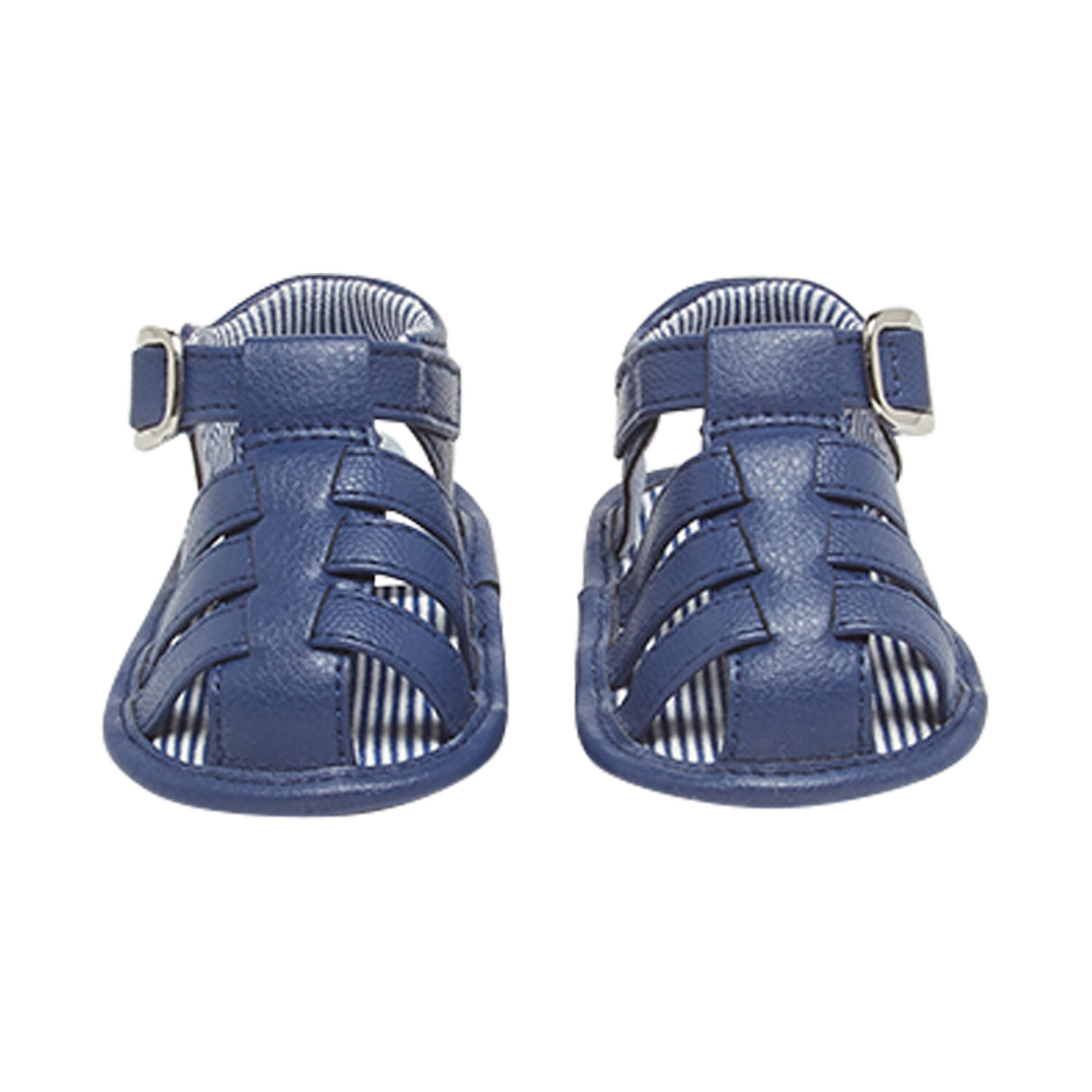 Baby Boys Navy Sandals, 1, hi-res