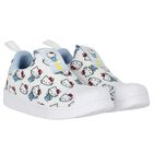 Girls White Superstar Hello Kitty Trainers, 1, hi-res