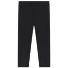 Younger Girls Black Logo Leggings, 1, hi-res