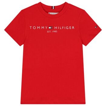 تيشيرت اولاد بالشعار باللون الاحمر 