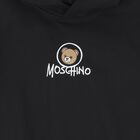 Black Teddy Bear Logo Hooded Top, 1, hi-res