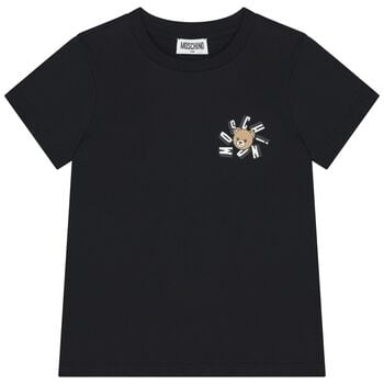 Black Teddy Bear Logo T-Shirt