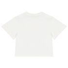 Girls Ivory Logo T-Shirt, 1, hi-res