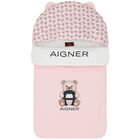 مدس بالشعار باللون الوردي والأبيض , 1, hi-res