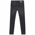 Boys Black Denim Jeans, 1, hi-res