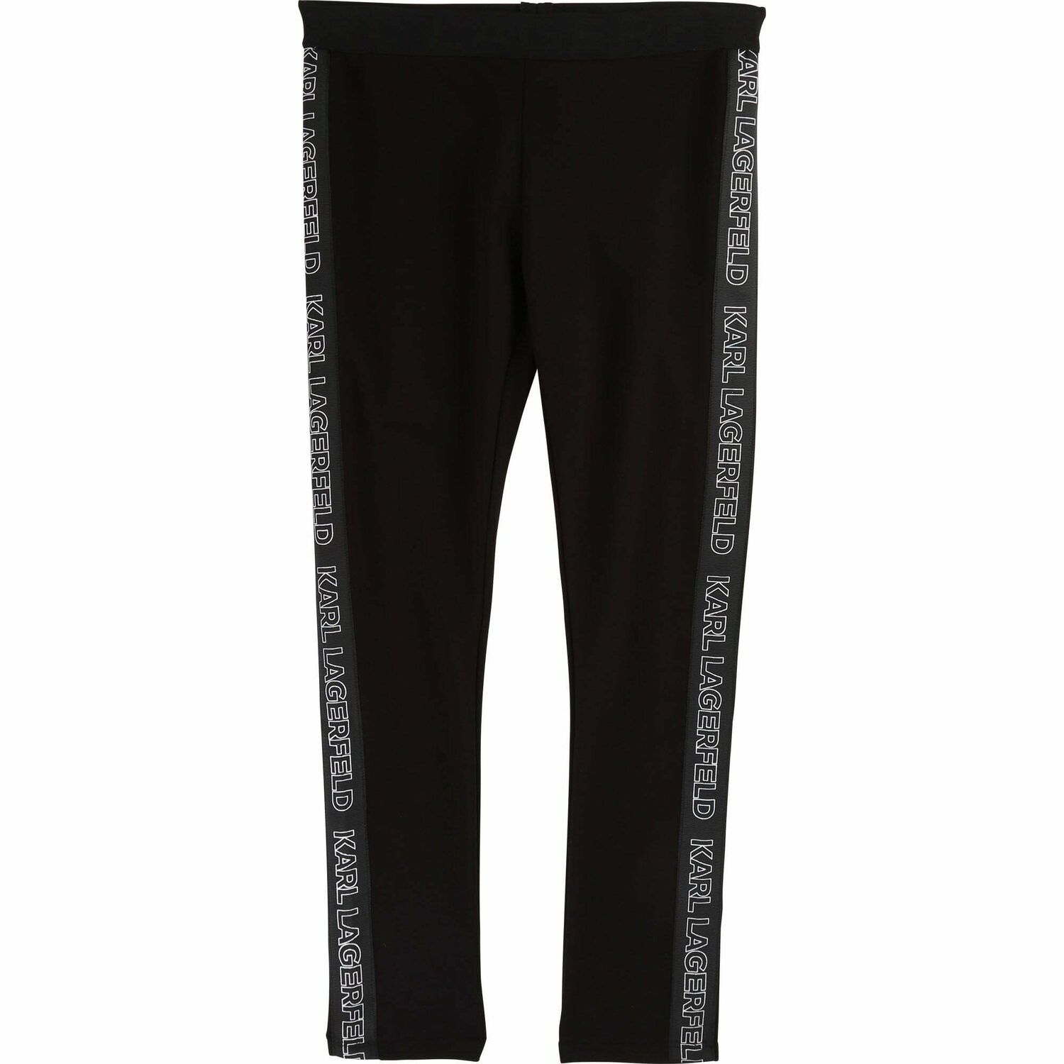 Girls Black Logo Leggings, 1, hi-res