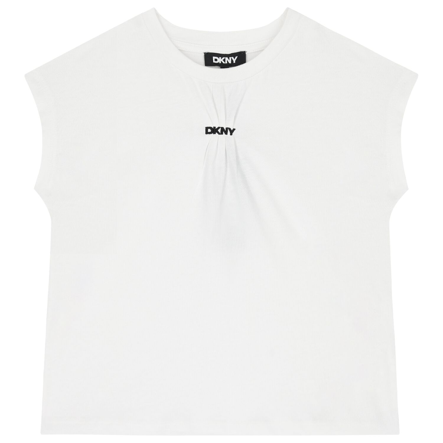 تي شيرت بالشعار  باللون الأبيض للبنات, 2, hi-res