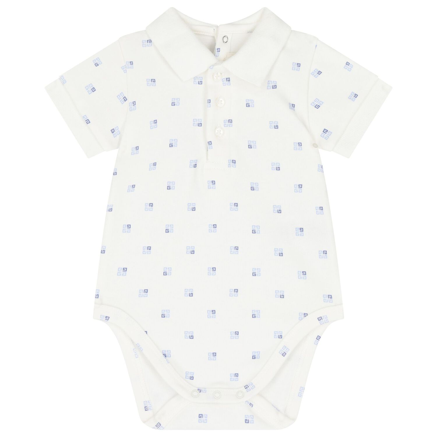 طقم دونجرى اطفال باللون الابيض والازرق , 1, hi-res