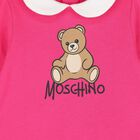 Baby Girls Pink Teddy Bear Logo Babygrow, 4, hi-res