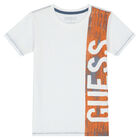 Boys White Logo T-Shirt, 1, hi-res