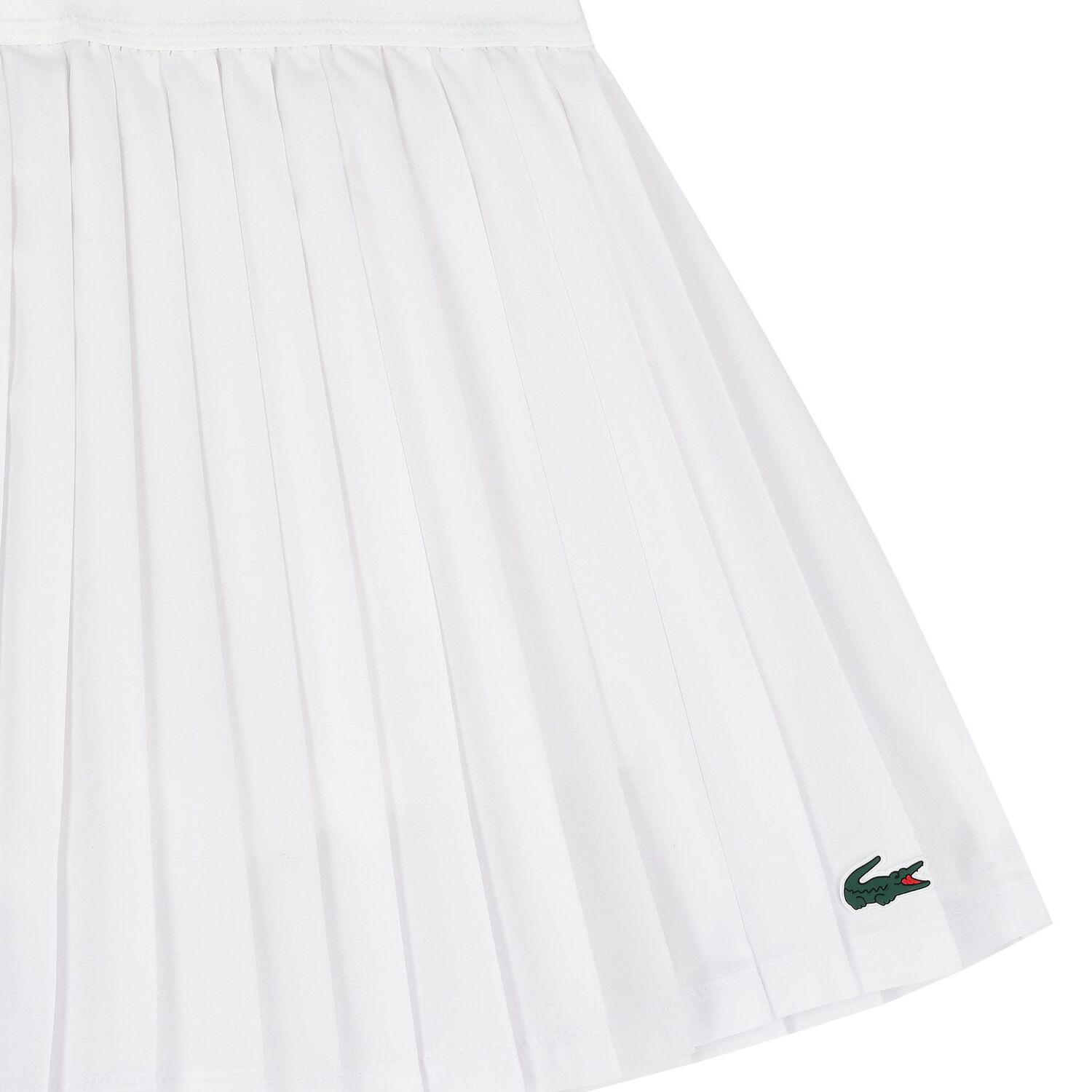 Girls White Logo Pleated Skirt, 1, hi-res image number null